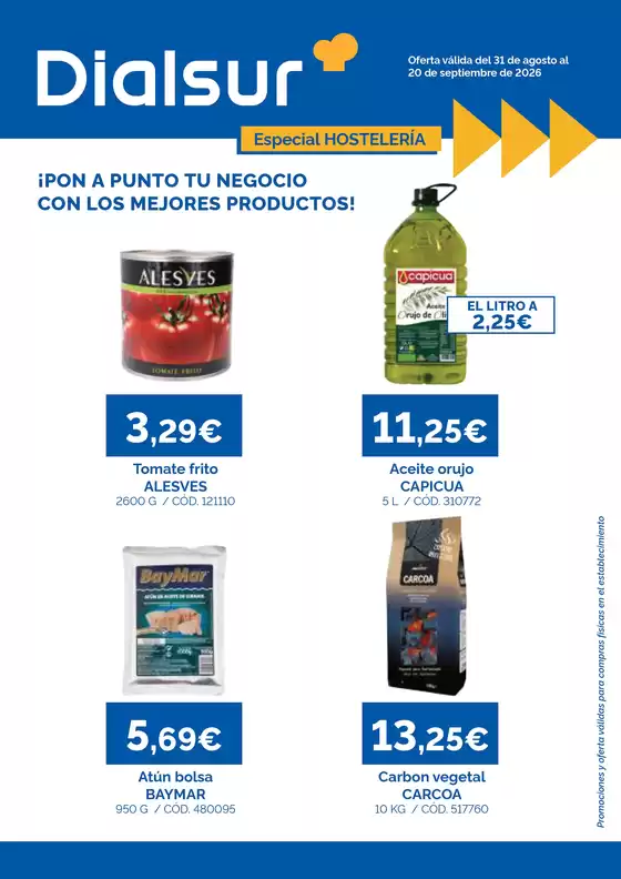 Catálogo Dialsur Cash & Carry | Oferta Válida Del 31 De Agosto Al 20 De Septiembre De 2026 | 2026-08-31T00:00:00.000Z - 2026-09-20T00:00:00.000Z
