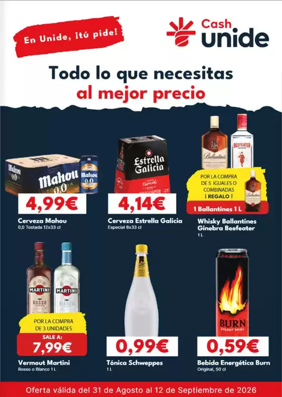 Catálogo Cash Unide en Yeles | Todo lo que necesitas al mejor precio | 2026-08-31T00:00:00.000Z - 2026-09-12T00:00:00.000Z