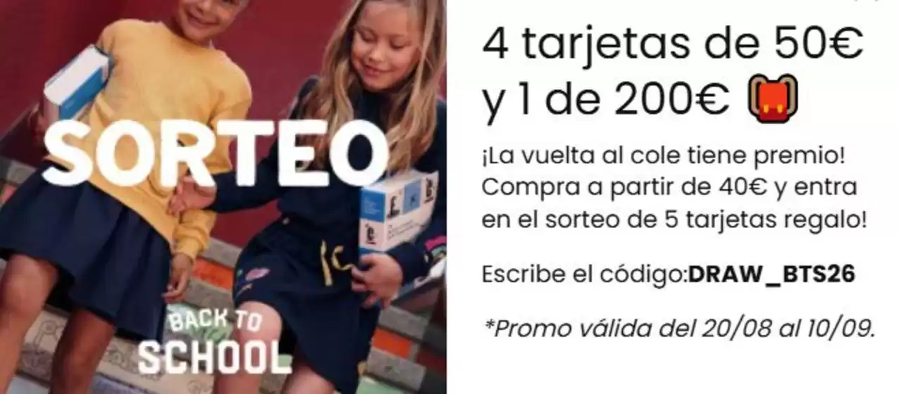 Catálogo Boboli | 4 tarjetas de 50€ y 1 de 200€ | 2026-08-31T00:00:00.000Z - 2026-09-10T00:00:00.000Z