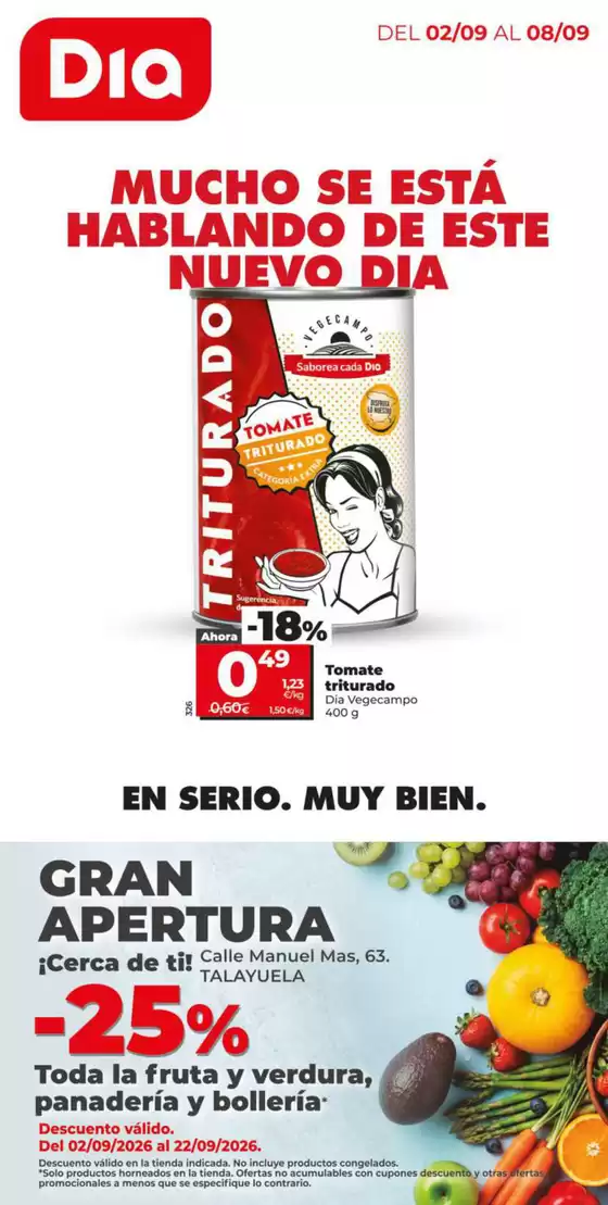 Catálogo Dia en Soto de la Vega | Gran apertura Dia del 02/09 al 08/09 | 2026-09-02T00:00:00.000Z - 2026-09-08T00:00:00.000Z