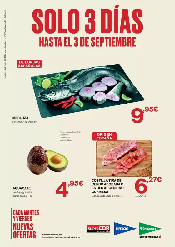 Catálogo Hipercor en Llorenç del Penedés | Solo 3 Días | 2026-09-01T00:00:00.000Z - 2026-09-03T00:00:00.000Z