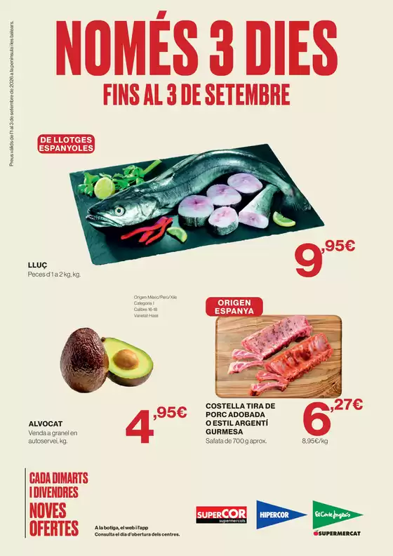 Catálogo Hipercor en Llorenç del Penedés | Només 3 Dies | 2026-09-01T00:00:00.000Z - 2026-09-03T00:00:00.000Z