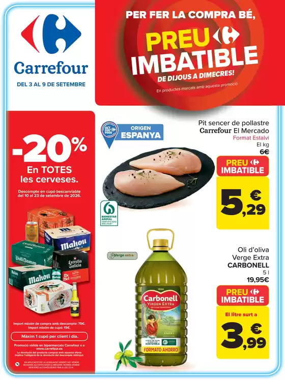 Catálogo Carrefour en Peralada | VOLANDERA SEPTIEMBRE (Alimentación, Bazar, Textil y Electrónica) | 2026-09-03T00:00:00.000Z - 2026-09-09T00:00:00.000Z