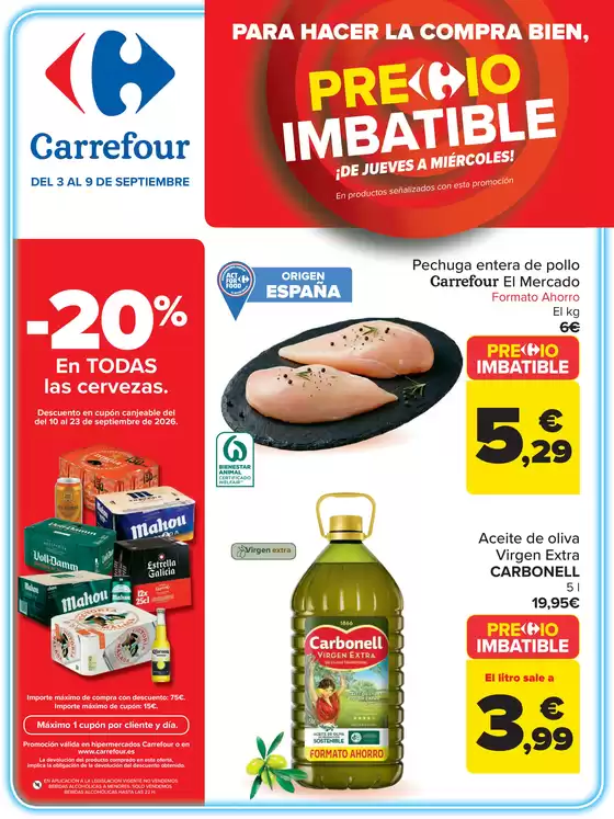 Catálogo Carrefour en San Luis de Sabinillas | VOLANDERA SEPTIEMBRE (Alimentación, Bazar, Textil y Electrónica) | 2026-09-03T00:00:00.000Z - 2026-09-09T00:00:00.000Z