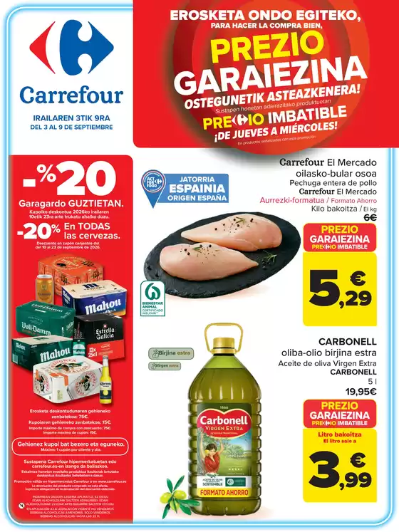 Catálogo Carrefour en Lazkao | VOLANDERA SEPTIEMBRE (Alimentación, Bazar, Textil y Electrónica) | 2026-09-03T00:00:00.000Z - 2026-09-09T00:00:00.000Z