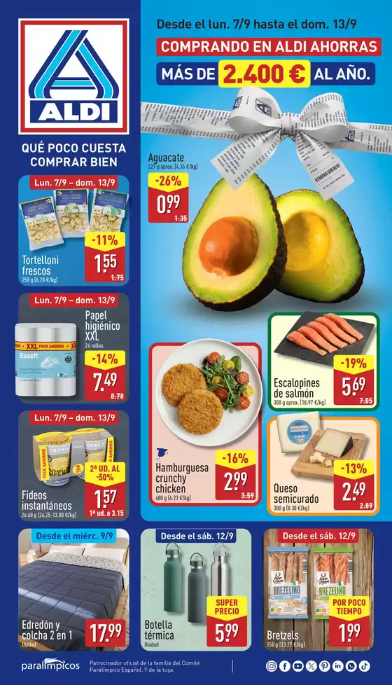 Catálogo ALDI en Guadassuar | Qué poco cuesta comprar bien | 2026-09-07T00:00:00.000Z - 2026-09-13T00:00:00.000Z