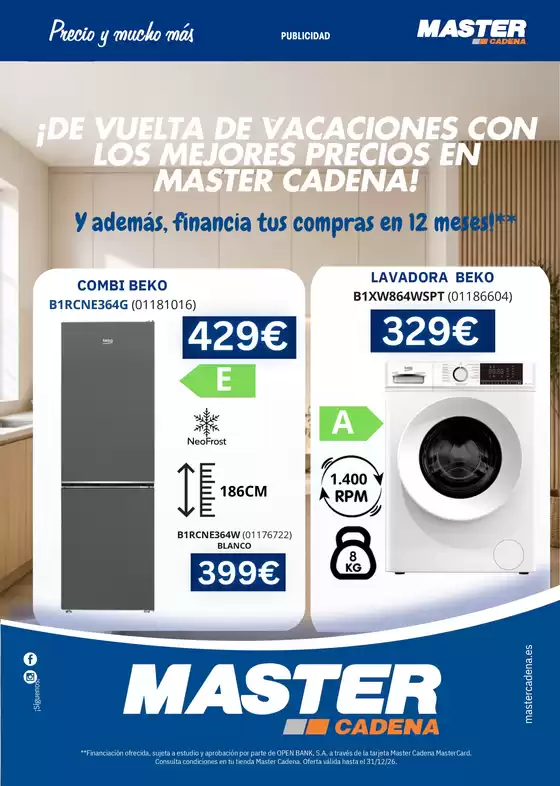 Catálogo Master Cadena en Camanzo | ¡De Vuelta De Vacaciones Con Los Mejores Precios En Master Cadena! | 2026-09-03T00:00:00.000Z - 2026-09-30T00:00:00.000Z