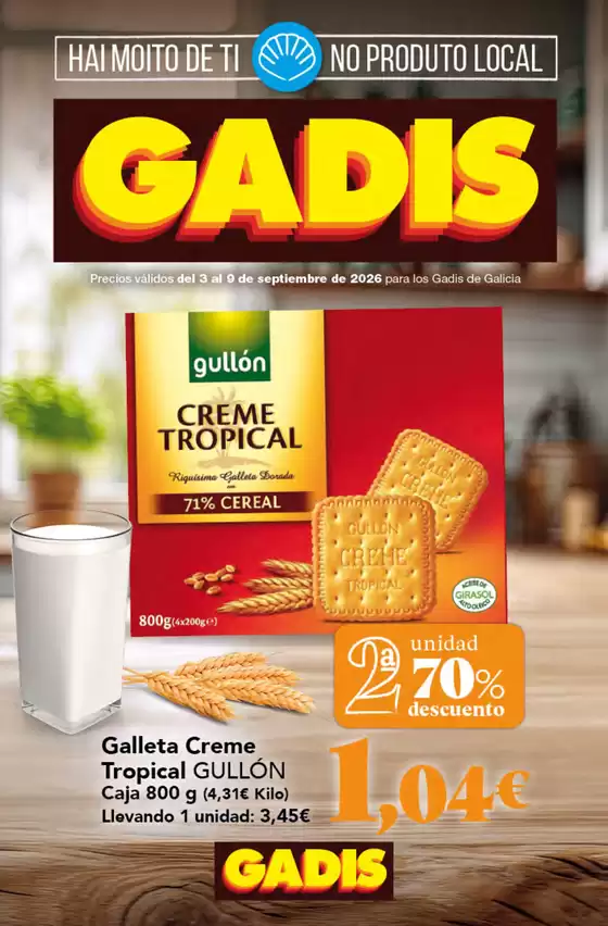 Catálogo Gadis | Precios válidos del 3 al 9 de septiembre de 2026 para los Gadis de Galicia | 2026-09-03T00:00:00.000Z - 2026-09-09T00:00:00.000Z