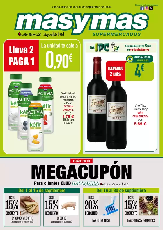 Catálogo Masymas | Oferta válida del 3 al 30 de septiembre de 2026 | 2026-09-03T00:00:00.000Z - 2026-09-30T00:00:00.000Z