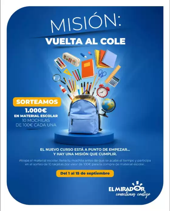Catálogo El Mirador de Burgos | ¡La vuelta al cole llega con 1.000 eurazos en premios! | 2026-09-03T00:00:00.000Z - 2026-09-15T00:00:00.000Z
