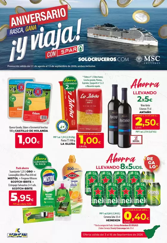 Catálogo Spar Tenerife | Oferta válida del 3 al 16 de Septiembre de 2026 | 2026-08-31T00:00:00.000Z - 2026-09-16T00:00:00.000Z