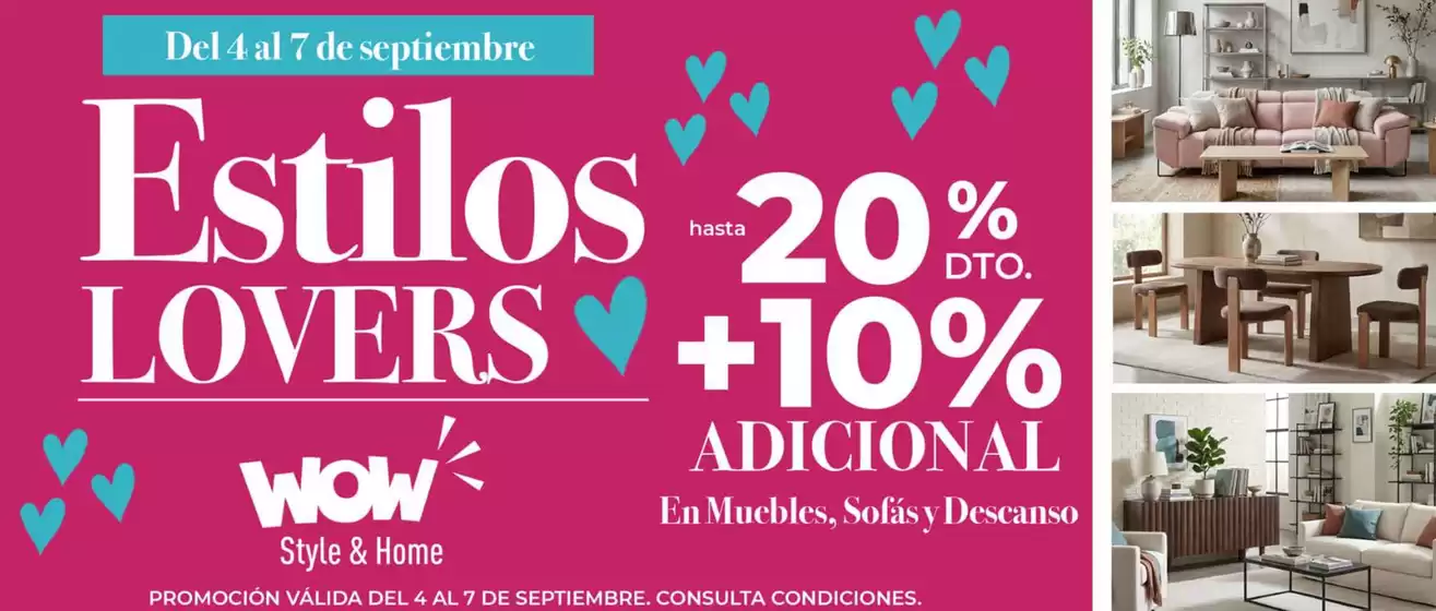 Catálogo WOW Málaga, Style&Home by Mubak | Hasta 20% Dto. +10% Adicional | 2026-09-04T00:00:00.000Z - 2026-09-07T00:00:00.000Z