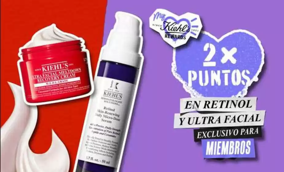 Catálogo Kiehls | Doble De Puntos En Ultra Facial + Retinol | 2026-09-04T00:00:00.000Z - 2026-09-23T00:00:00.000Z