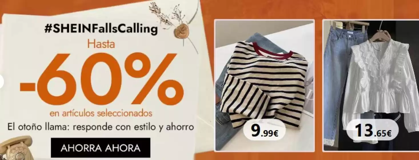 Catálogo SheIn | Hasta -60% en articulos seleccionados | 2026-09-04T00:00:00.000Z - 2026-09-16T00:00:00.000Z