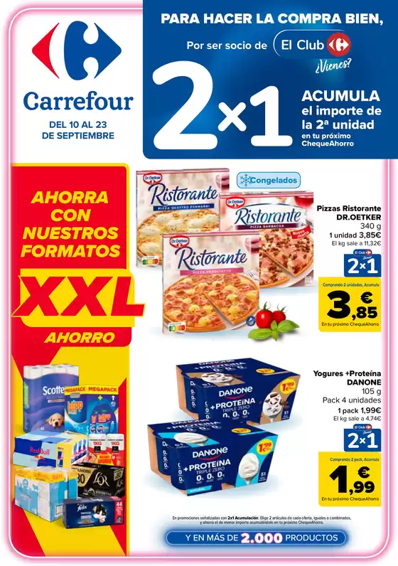 Catálogo Carrefour en Banyeres de Mariola | 2X1 ACUMULA CLUB + 2ªUD. AL -50% | 2026-09-10T00:00:00.000Z - 2026-09-23T00:00:00.000Z