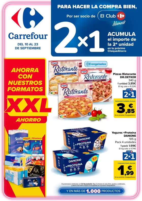 Catálogo Carrefour en Villafranca de los Barros | 2X1 ACUMULA CLUB + 2ªUD. AL -50% | 2026-09-10T00:00:00.000Z - 2026-09-23T00:00:00.000Z