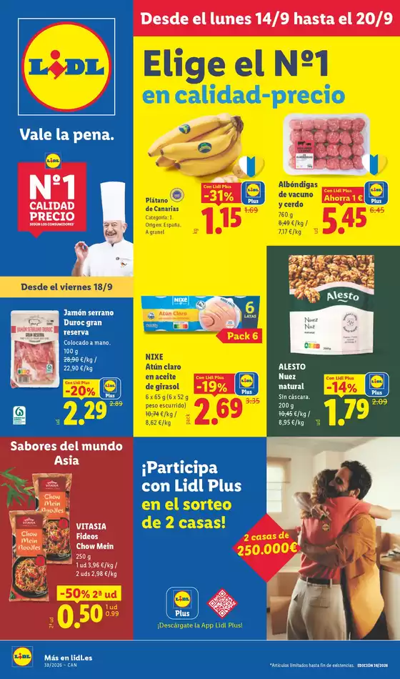 Catálogo Lidl en San Cristobal de la Laguna (Tenerife) | № 1 PRECIO - Ofertas válidas del 14/09 al 20/09 | 2026-09-14T00:00:00.000Z - 2026-09-20T00:00:00.000Z