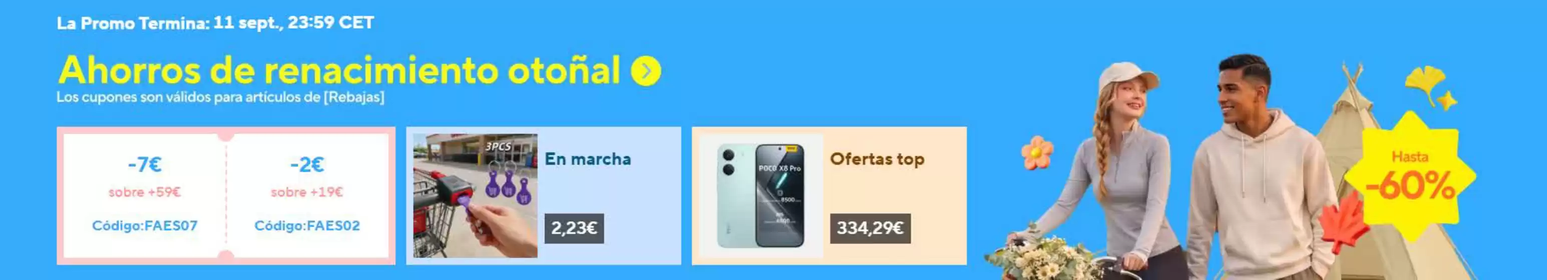 Catálogo Aliexpress | Ahorros de renacimiento otoñal | 2026-09-08T00:00:00.000Z - 2026-09-11T00:00:00.000Z