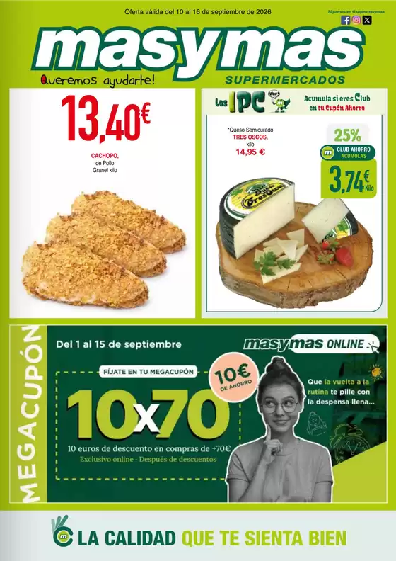 Catálogo Masymas | Oferta válida del 10 al 16 de septiembre de 2026 | 2026-09-10T00:00:00.000Z - 2026-09-16T00:00:00.000Z