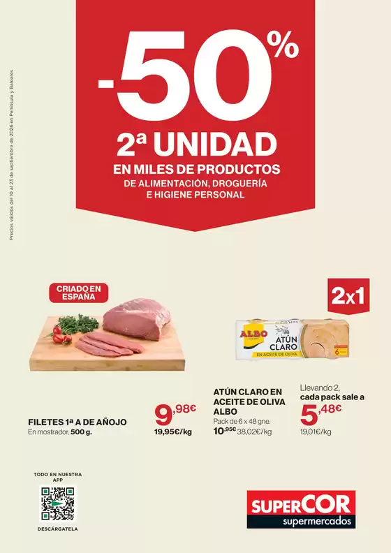 Catálogo Supercor | -50% 2ª Unidad En Miles De Productos | 2026-09-10T00:00:00.000Z - 2026-09-23T00:00:00.000Z