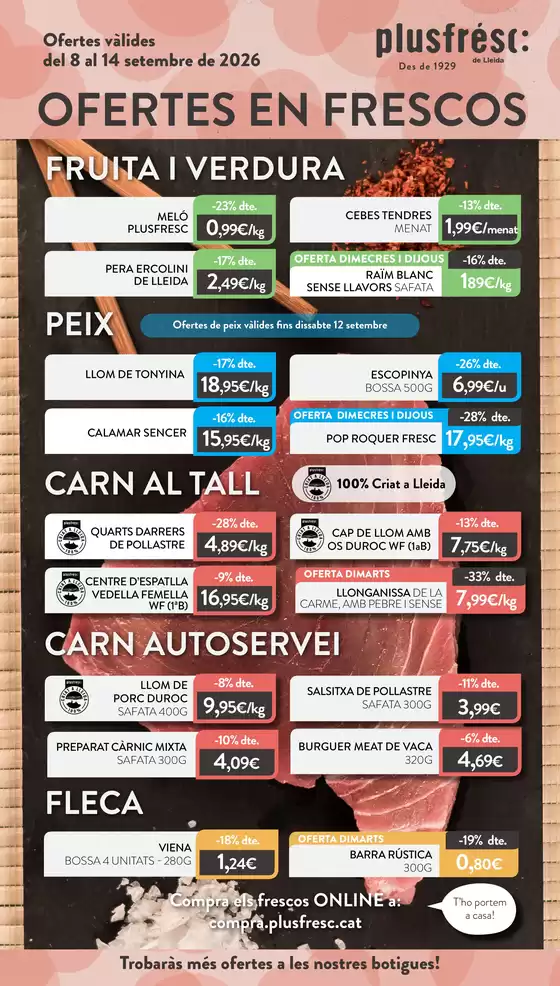 Catálogo Plusfresc | Ofertes de Productes Frescos | 2026-09-10T00:00:00.000Z - 2026-09-14T00:00:00.000Z