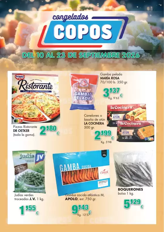 Catálogo Congelados Copos | Del 10 Al 23 De Septiembre 2026 | 2026-09-10T00:00:00.000Z - 2026-09-23T00:00:00.000Z