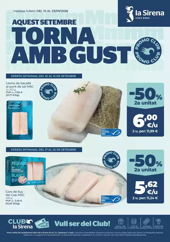 Catálogo La Sirena | Aquest Setembre Torna Amb Gust | 2026-09-10T00:00:00.000Z - 2026-09-23T00:00:00.000Z