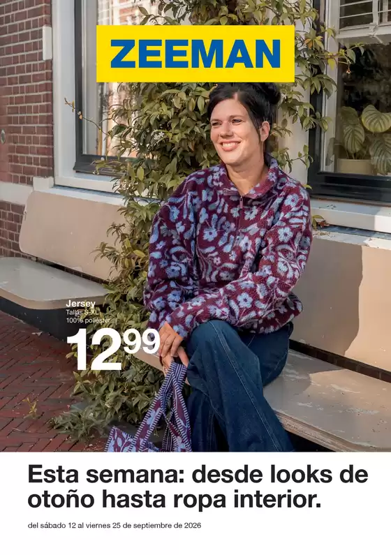 Catálogo ZEEMAN | Esta semana: desde looks de otoño hasta ropa interior. | 2026-09-14T00:00:00.000Z - 2026-09-25T00:00:00.000Z