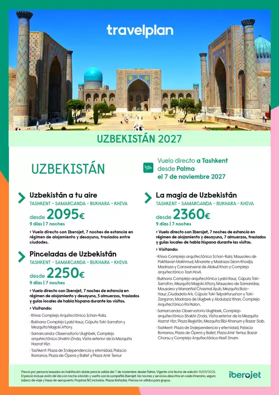 Catálogo Travelplan | Uzbekistán 2027 | 2027-11-07T00:00:00.000Z - 2027-11-07T00:00:00.000Z