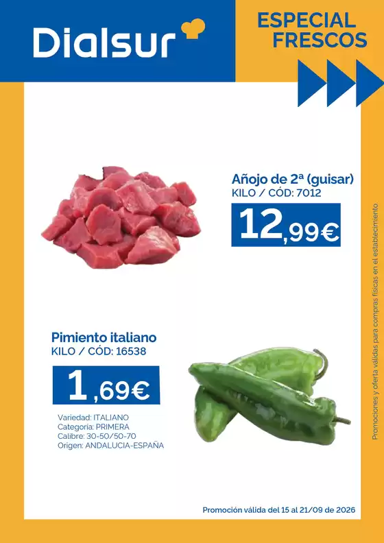 Catálogo Dialsur Cash & Carry | Especial Frescos | 2026-09-15T00:00:00.000Z - 2026-09-21T00:00:00.000Z
