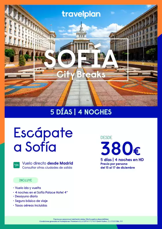 Catálogo Travelplan | Escápate a Sofía | 2026-12-13T00:00:00.000Z - 2026-12-17T00:00:00.000Z