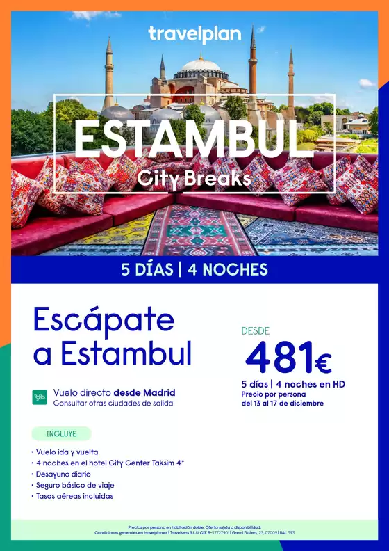 Catálogo Travelplan en Sartaguda | Escápate a Estambul | 2026-12-13T00:00:00.000Z - 2026-12-17T00:00:00.000Z