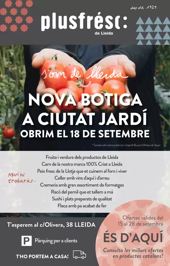 Catálogo Plusfresc | Inauguració Plusfresc Ciutat Jardí | 2026-09-15T00:00:00.000Z - 2026-12-28T00:00:00.000Z