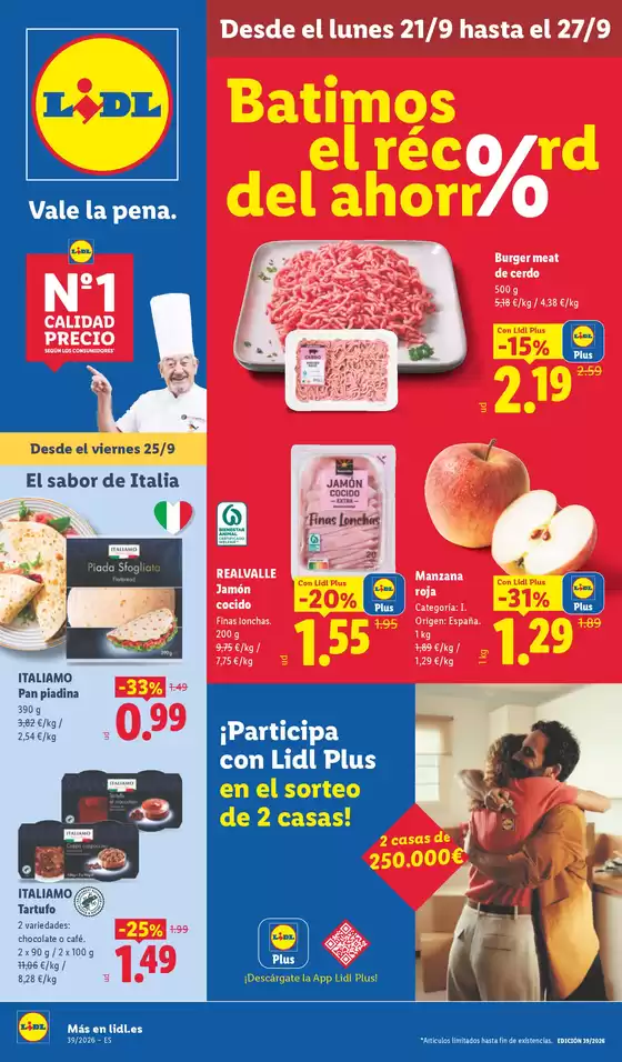 Catálogo Lidl | № 1 PRECIO - Ofertas válidas del 21/09 al 27/09 | 2026-09-21T00:00:00.000Z - 2026-09-27T00:00:00.000Z