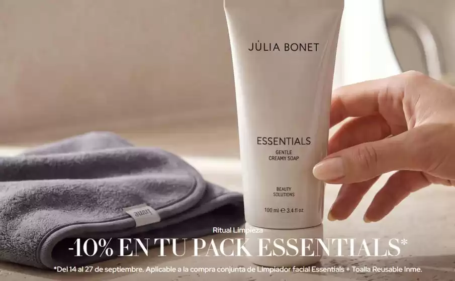 Catálogo Perfumerías Júlia en Getafe | -10% En Tu Pack Essentials | 2026-09-15T00:00:00.000Z - 2026-09-27T00:00:00.000Z