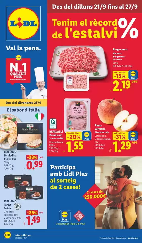 Catálogo Lidl en Foradada | № 1 PRECIO - Ofertas válidas del 21/09 al 27/09 | 2026-09-21T00:00:00.000Z - 2026-09-27T00:00:00.000Z