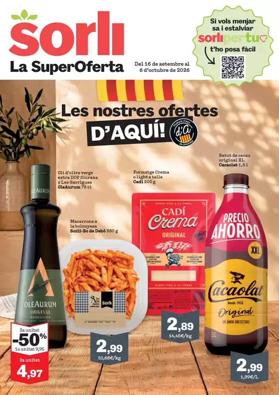Catálogo Sorli | Les Nostres Ofertes D’aquí! | 2026-09-16T00:00:00.000Z - 2026-10-06T00:00:00.000Z