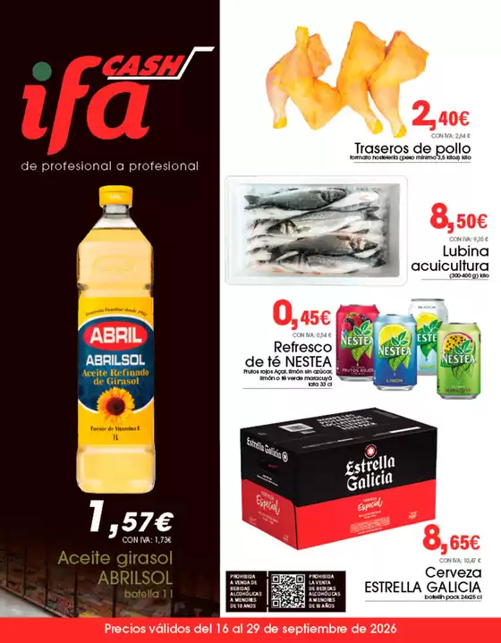 Catálogo Cash Ifa | Precios válidos del 16 al 29 de septiembre de 2026 | 2026-09-16T00:00:00.000Z - 2026-09-29T00:00:00.000Z