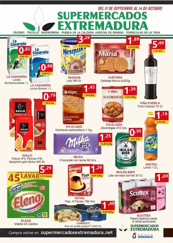 Catálogo Supermercados Extremadura en Reus | Del 17 De Septiembre Al 14 De Octubre | 2026-09-17T00:00:00.000Z - 2026-10-14T00:00:00.000Z