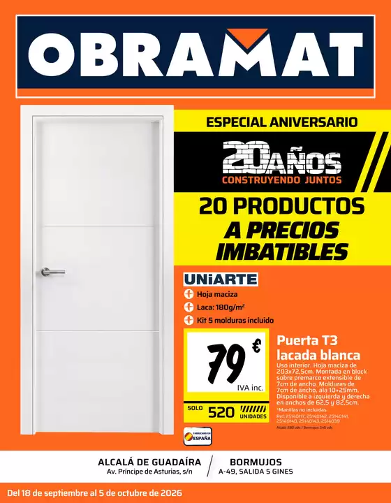 Catálogo Obramat | Especial Aniversario- Sevilla | 2026-09-18T00:00:00.000Z - 2026-10-05T00:00:00.000Z