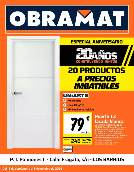 Catálogo Obramat | Especial Aniversario- Los Barrios | 2026-09-18T00:00:00.000Z - 2026-10-05T00:00:00.000Z