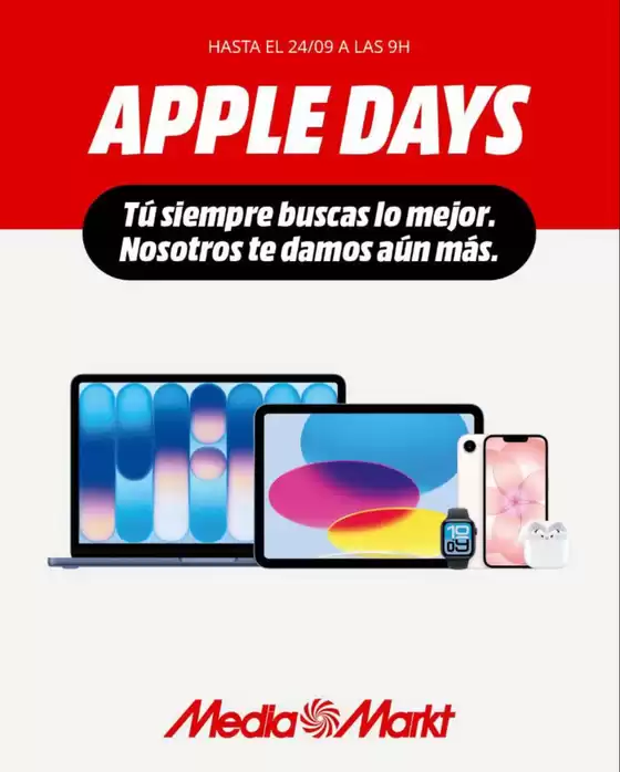 Catálogo MediaMarkt en Badalona | Apple Days | 2026-09-18T00:00:00.000Z - 2026-09-24T00:00:00.000Z