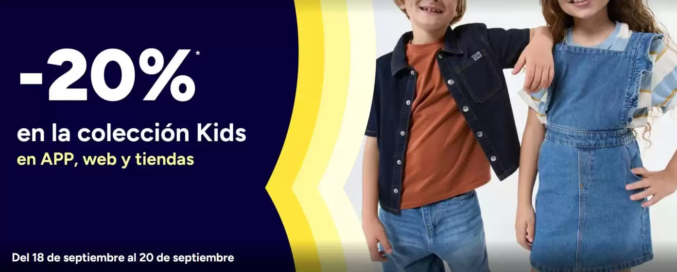 Catálogo Kiabi | -20% en la colección Kids en APP, web y tiendas | 2026-09-18T00:00:00.000Z - 2026-09-20T00:00:00.000Z