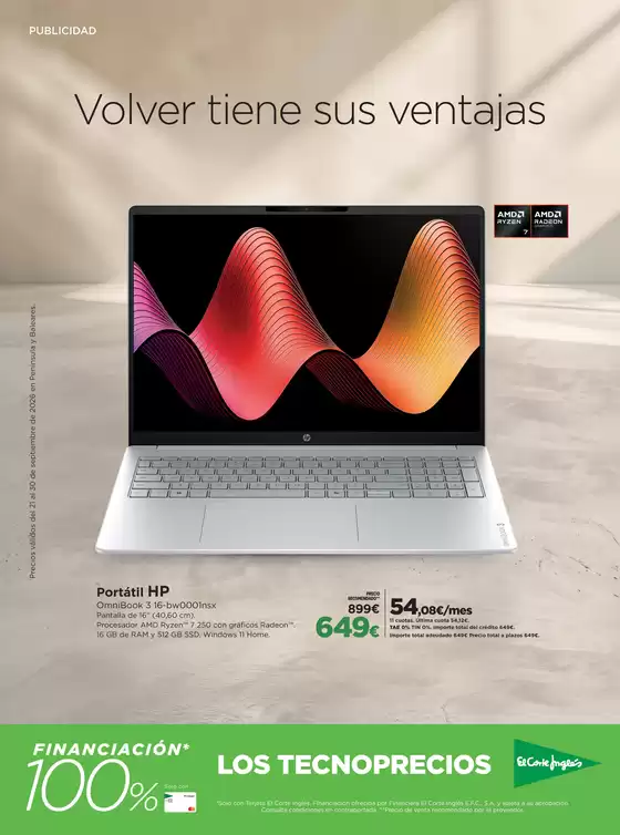 Catálogo El Corte Inglés | Volver tiene sus ventajas | 2026-09-21T00:00:00.000Z - 2026-09-30T00:00:00.000Z