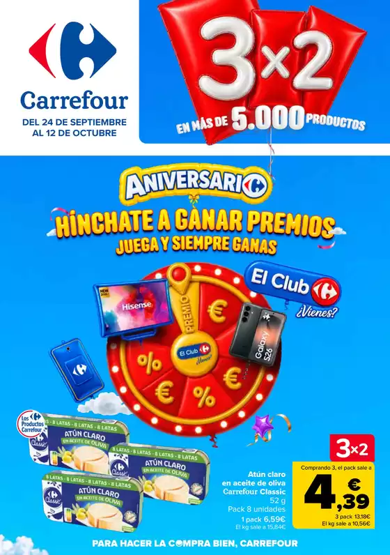 Catálogo Carrefour | 3x2 ANIVERSARIO | 2026-09-24T00:00:00.000Z - 2026-10-12T00:00:00.000Z