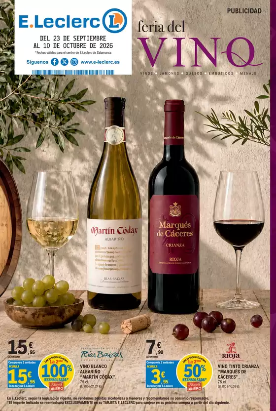 Catálogo E.Leclerc en Valle de Mena | Feria del vino | 2026-09-23T00:00:00.000Z - 2026-10-10T00:00:00.000Z