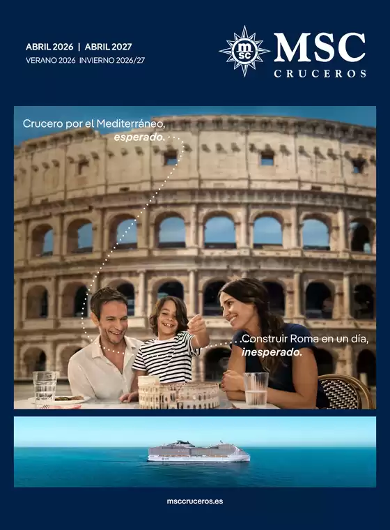 Catálogo Nautalia Viajes en Alcossebre | Msc cruceros mediterraneo 2027 | 2026-04-01T00:00:00.000Z - 2027-04-30T00:00:00.000Z