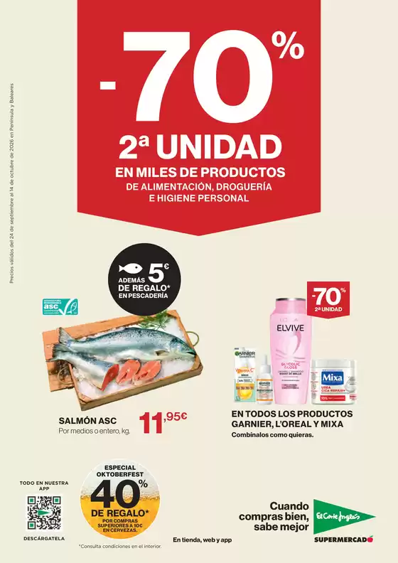 Catálogo El Corte Inglés | -70% 2ª Unidad En Miles De Productos | 2026-09-24T00:00:00.000Z - 2026-10-14T00:00:00.000Z