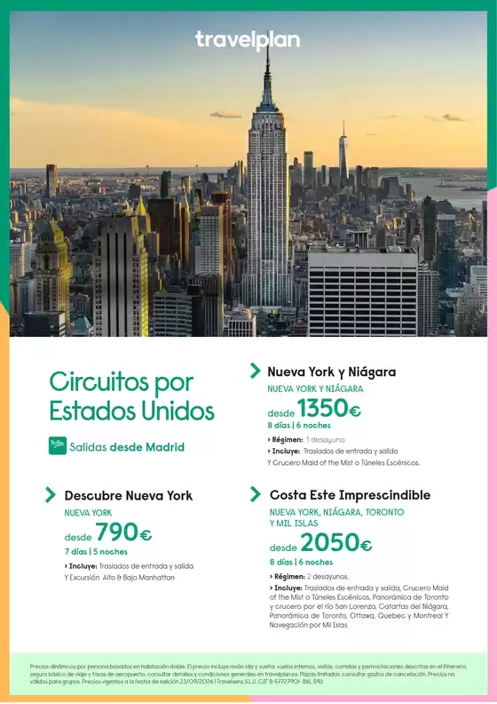 Catálogo Travelplan en Erandio | Circuitos por Estados Unidos | 2026-09-24T00:00:00.000Z - 2026-10-31T00:00:00.000Z