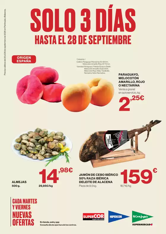 Catálogo Hipercor | Solo 3 días | 2026-09-25T00:00:00.000Z - 2026-09-28T00:00:00.000Z